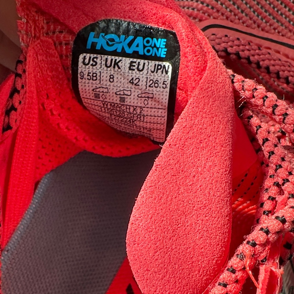 Hoka MACH X 2 Women's peach and Teal Athletic Shoes - Picture 11 of 14